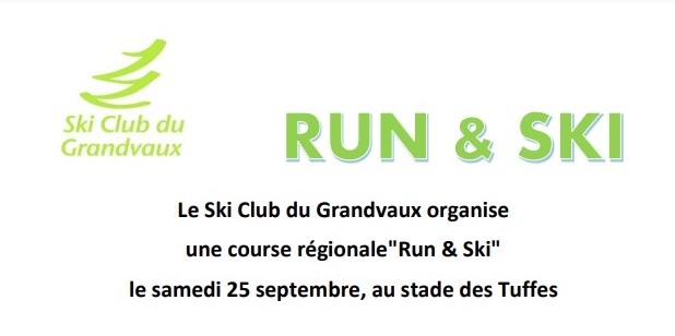 Dernières informations et rendez-vous:  Run&Ski de samedi